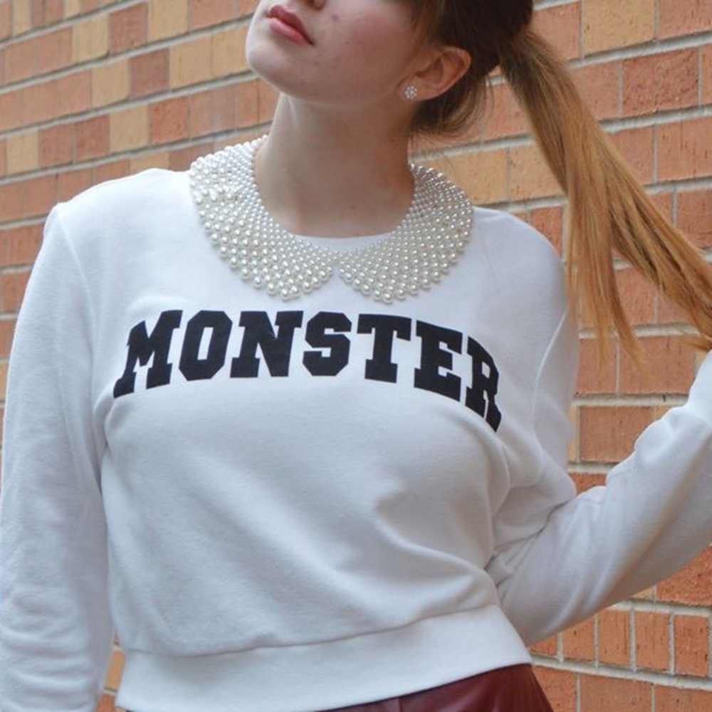 Faux Pearl Collar Necklace